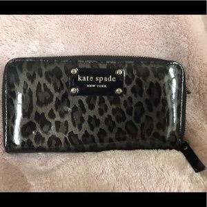 Kate Spade Neda Patent Leopard Print Wallet